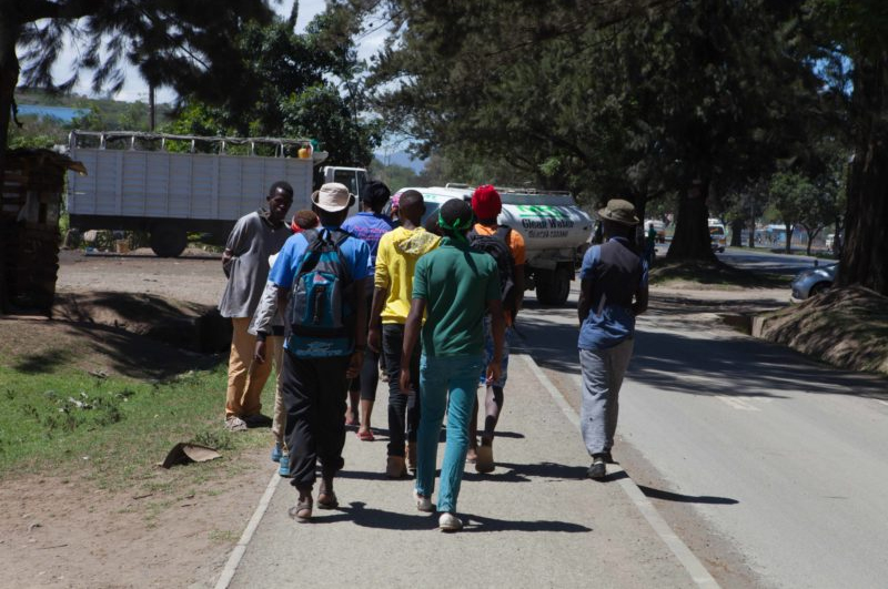 He told us that dead bodies of boys lined the roads