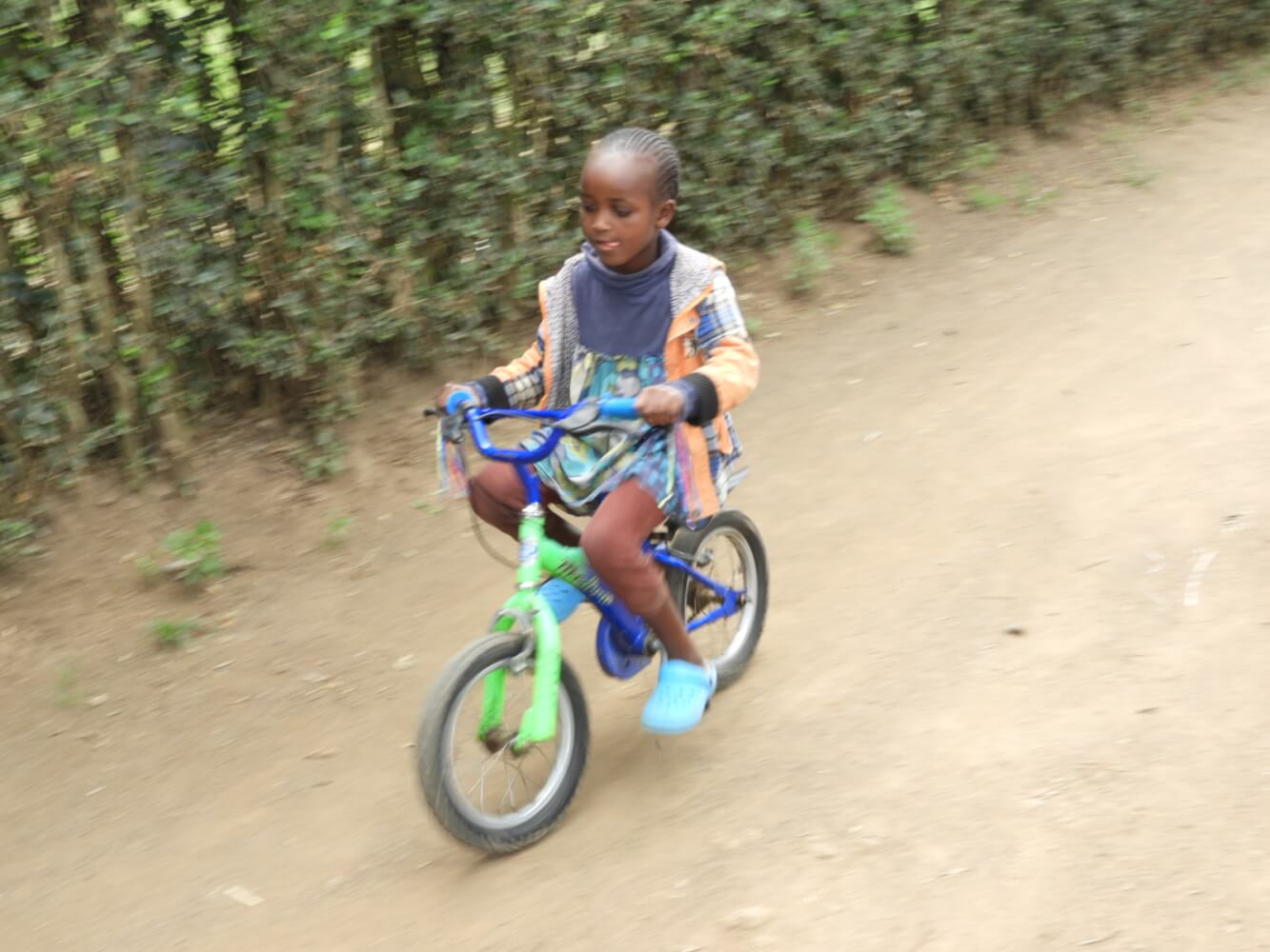 small girls bike ride
