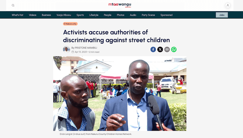 Activists accuse authorities of discriminating against street children
