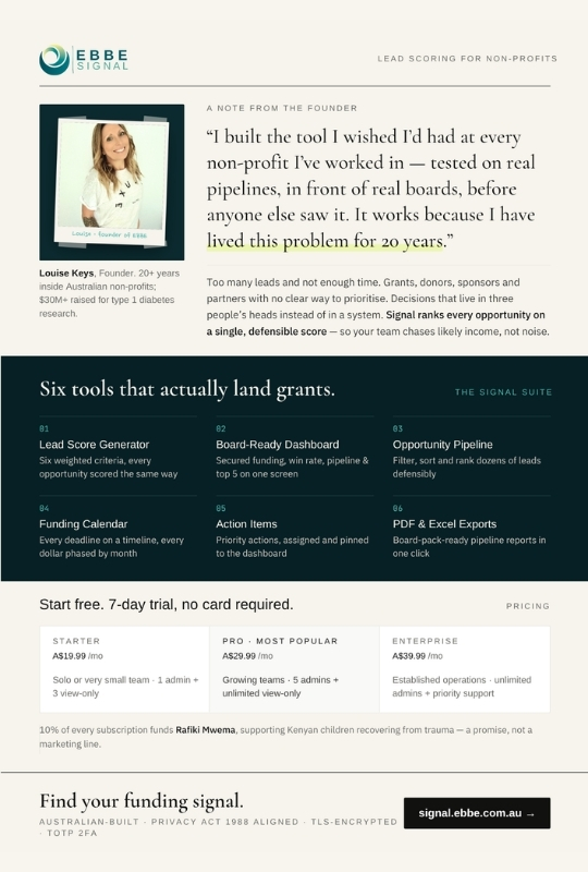 EBBE founder letter